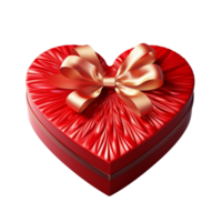 ai gegenereerd valentijnsdag dag geschenk doos met uitstralend liefde png