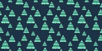 Seamless pattern with abstract, artistic, simple Vector hand drawn Christmas trees. Cute Christmas background. Template for design, fabric, textile, fashion, print, surface design, paper, cover