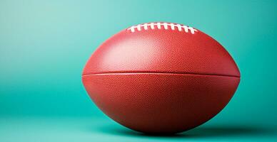 AI generated Leather American football ball on isolated background - AI generated image photo