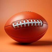 AI generated Leather American football ball on isolated background - AI generated image photo