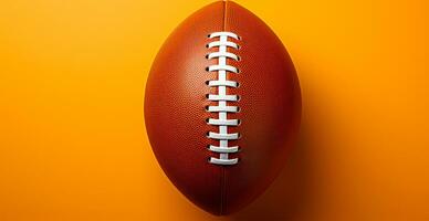 AI generated Leather American football ball on isolated background - AI generated image photo