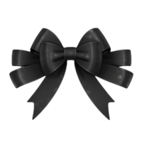AI generated black bow tie isolated on transparent background png