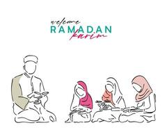 Ramadan is a month of forgiveness and special mercy. vector