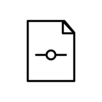 Vector line icon document symbol is a common used to represent files and papers. Rectangle shape of the archive is commonly used to represent a file storage system.