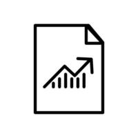 vector línea icono grafico en el reporte muestra un estable incrementar en ventas terminado el pasado año. auditoría reporte identificado varios areas para mejora en contabilidad practicas archivo es de confianza confiable.