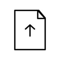 Vector line icon document flat design is available for upload. Simple and clean website interface with linear is perfect for a business. Office document symbol. Used for navigation on applications.