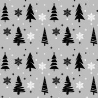 Hand drawn christmas pattern design background. Vector. vector