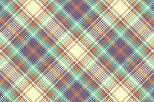 Tartan plaid pattern with texture and retro color. vector