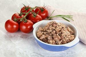 Canned tuna fish for salad photo