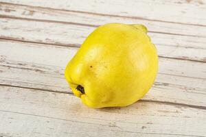 Ripe sweet organic quince fruit photo