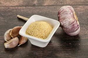 Dry granulated garlic aroma seasoning photo