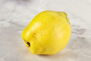 Ripe sweet organic quince fruit photo