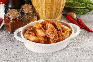 Korean cuisine fermented cabbage kimchi photo