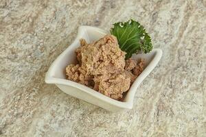 Liver pate in the bowl photo