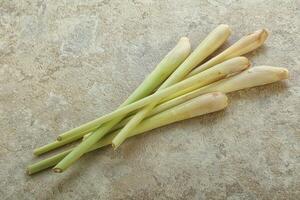 Raw lemongrass stem aroma for cooking photo