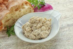 Jewish traditional cuisine herring mousse Forsmak photo