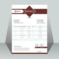 Creative business invoice design template. vector
