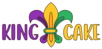 autocollant slogan Roi gâteau gérald mardi gras png