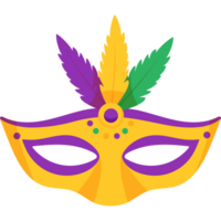 máscara de carnaval con plumas png