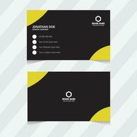 Simple business card design template. vector