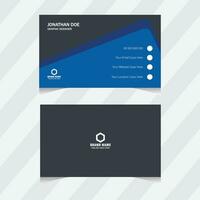 Blue modern creative business card and Clean Business Card Design Template , Business card for business and personal use. vector