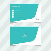 Simple business card design template. vector