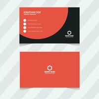 Clean Business Card Design Template, double-sided creative business card vector design.