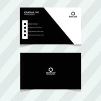 Simple black and white business card design. vector