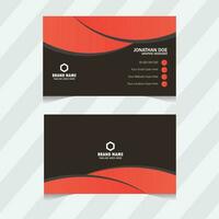 Double sided business card design template. horizontal simple clean template vector design.