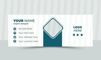 Email signature modern creative business footer template design. vector