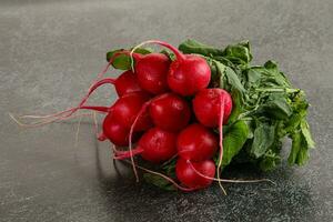 Ripe sweet juicy radish heap photo