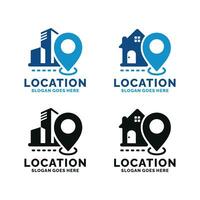 Location logo set design vector illustration