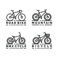 Bicycle logo set design vector illustration