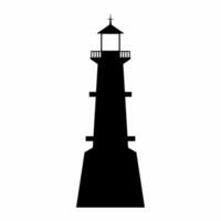 faro silueta vector. faro silueta lata ser usado como icono, símbolo o signo. faro icono vector para diseño de costa, guía, advertir o puerto