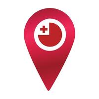 Destination pin icon with Tonga flag.Location red map marker vector