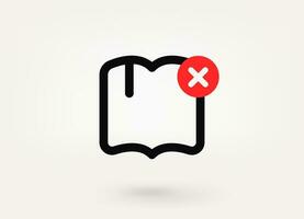 Book pictogram with approve check mark. Linear vector linear icon