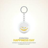 international happiness day creative design background for greeting moment vector