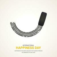 international happiness day creative design background for greeting moment vector