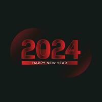 modern 2024 happy new year Celebration background design vector