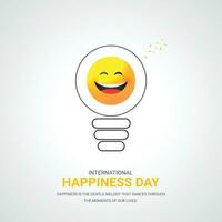 internacional felicidad día creativo diseño antecedentes para saludo momento vector