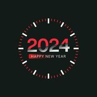 modern 2024 happy new year Celebration background design vector