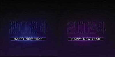 modern 2024 happy new year Celebration background design vector