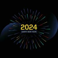 moderno 2024 contento nuevo año celebracion antecedentes diseño vector