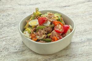 Salad with tuna and avocado photo