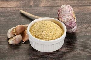 Dry granulated garlic aroma seasoning photo