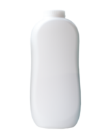 bianca polvere bottiglia isolato con ritaglio sentiero nel png file formato