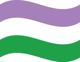 Genderqueer pride flag in shape. LGBTQ flag in shape vector