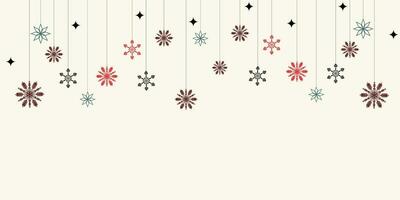 Merry Christmas banner background snowflake vector