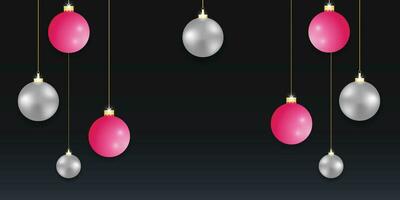 Merry Christmas balls vector