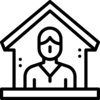 Home outline icon symbol vector image. Illustration of the house real estate graphic property design image